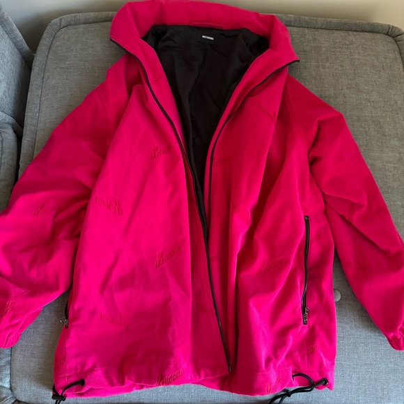 We11done red logo oversized zipped jacket size XS